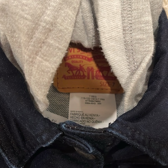 Levi’s mixed media hoodie jacket, size 7 - Picture 5 of 8